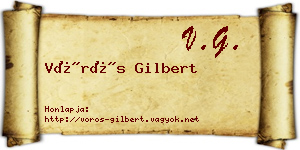 Vörös Gilbert névjegykártya