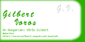gilbert voros business card