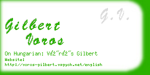 gilbert voros business card
